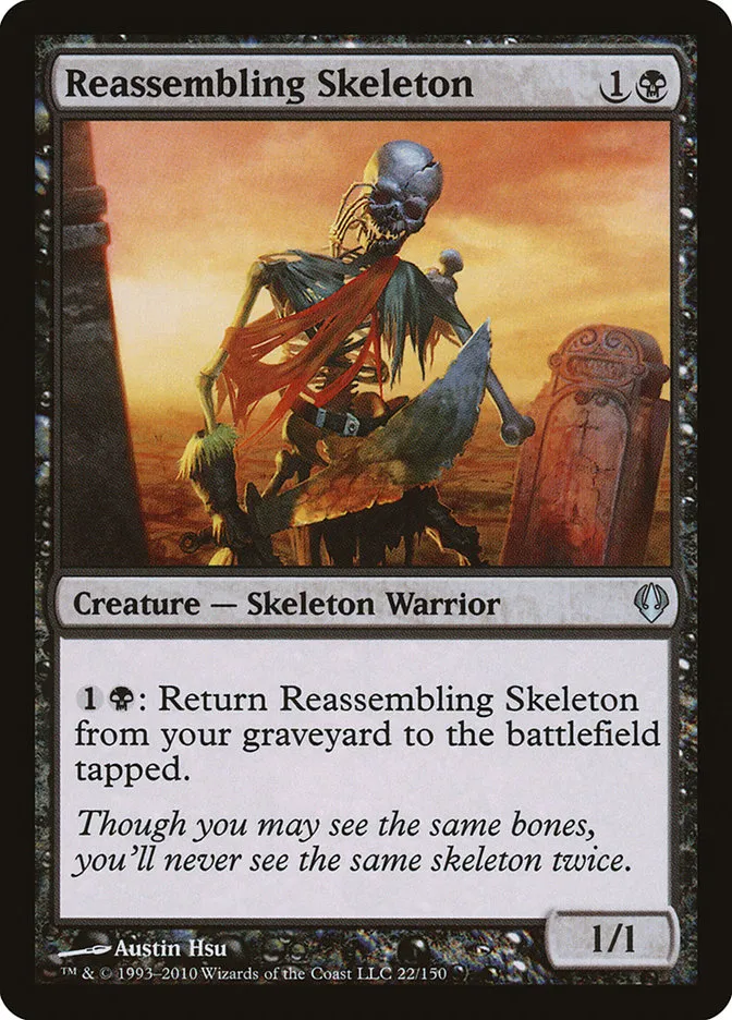 2010 Archenemy Reassembling Skeleton uncommon #22 uncommon card image
