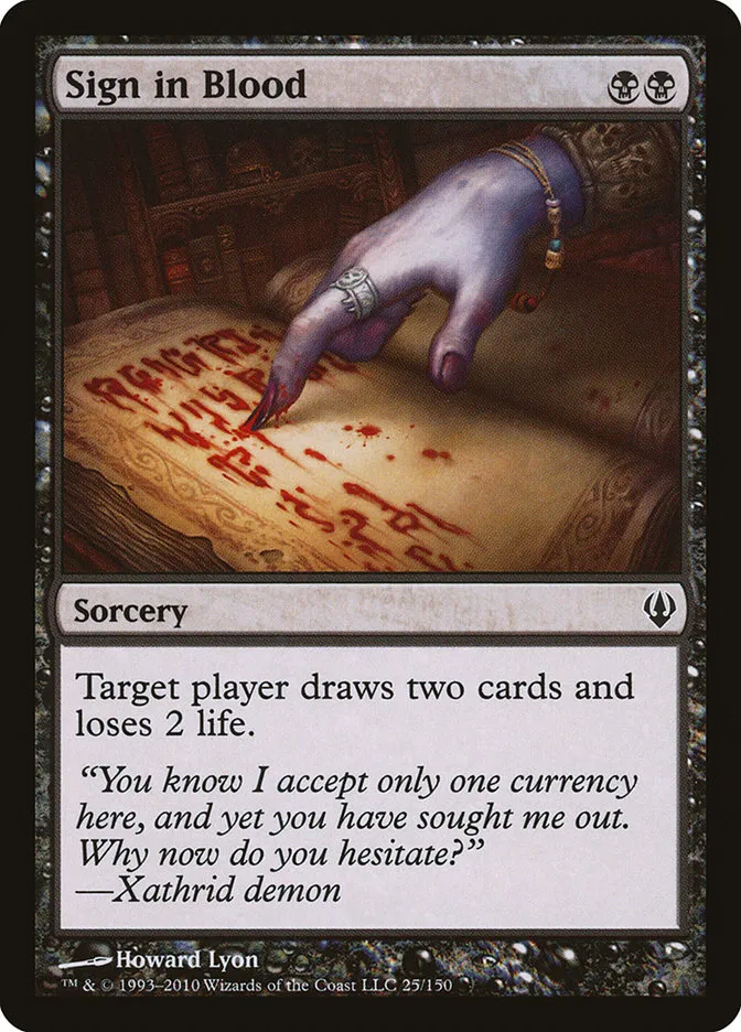 2010 Archenemy Sign in Blood #25 common card image