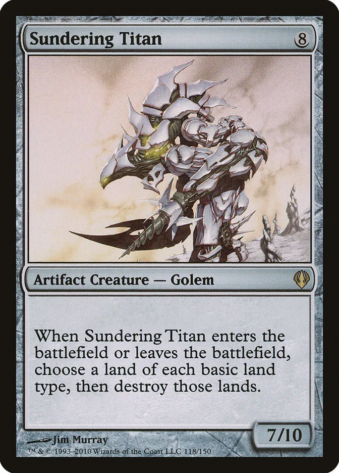 2010 Archenemy Sundering Titan #118 rare card image