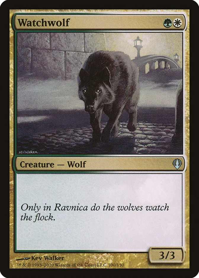 2010 Archenemy Watchwolf uncommon #100 uncommon card image