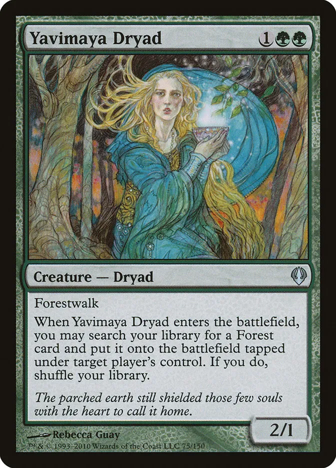 2010 Archenemy Yavimaya Dryad #75 uncommon card image