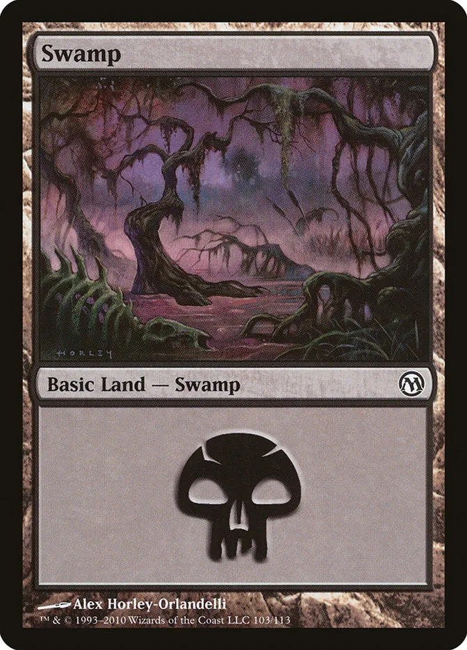 2010 Duels of the Planeswalkers Swamp #103 common card image