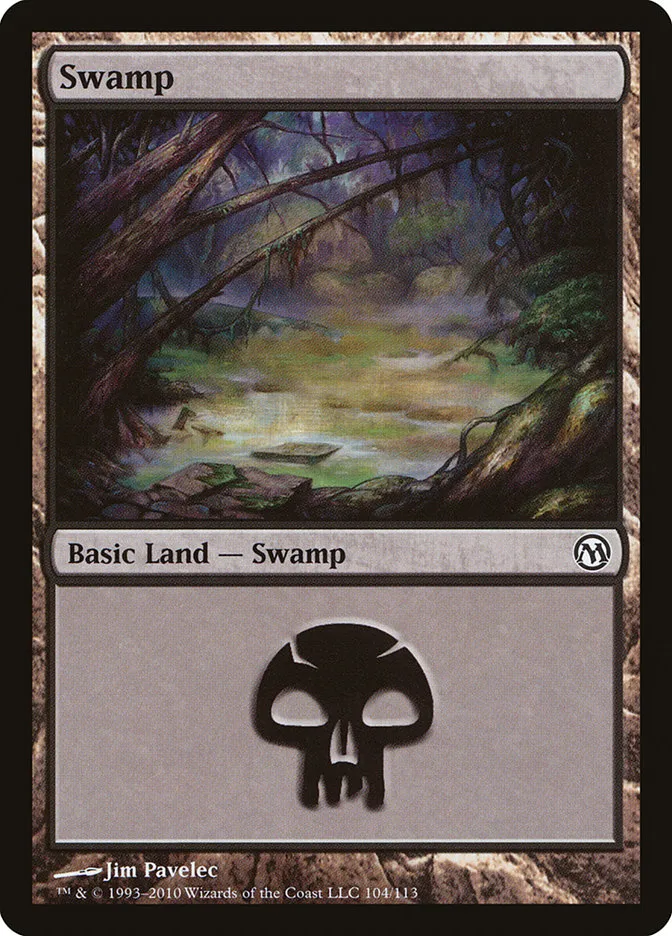 2010 Duels of the Planeswalkers Swamp #104 common card image