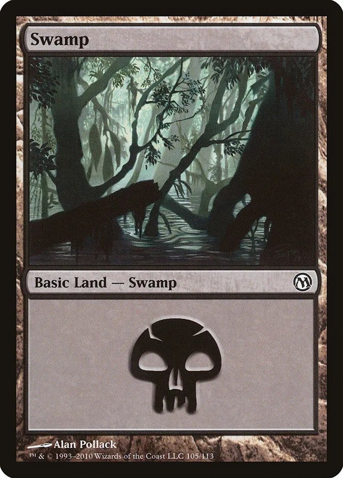 2010 Duels of the Planeswalkers Swamp #105 common card image