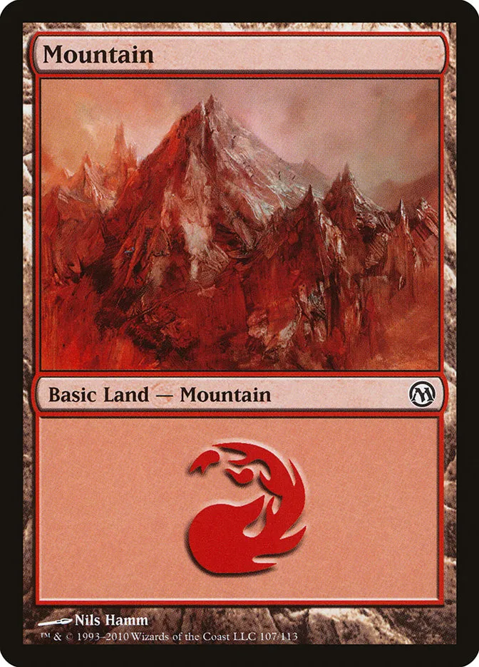 2010 Duels of the Planeswalkers Mountain #107 common card image