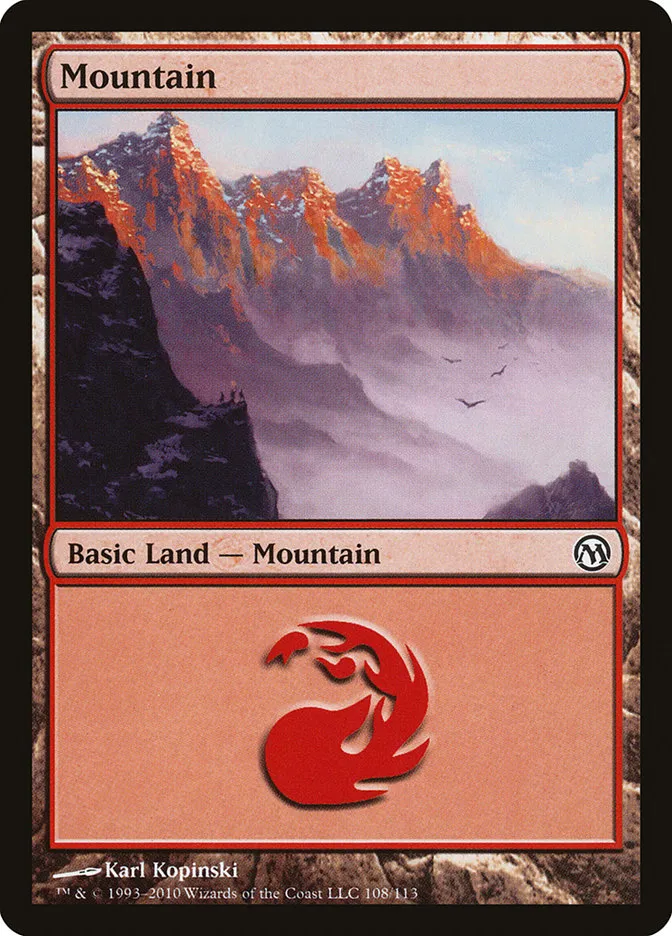 2010 Duels of the Planeswalkers Mountain #108 common card image