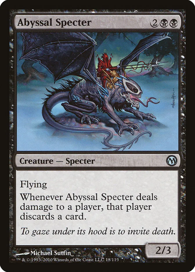 2010 Duels of the Planeswalkers Abyssal Specter #18 uncommon card image