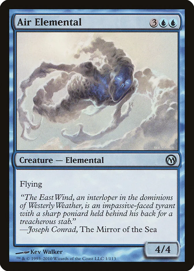 2010 Duels of the Planeswalkers Air Elemental #1 uncommon card image
