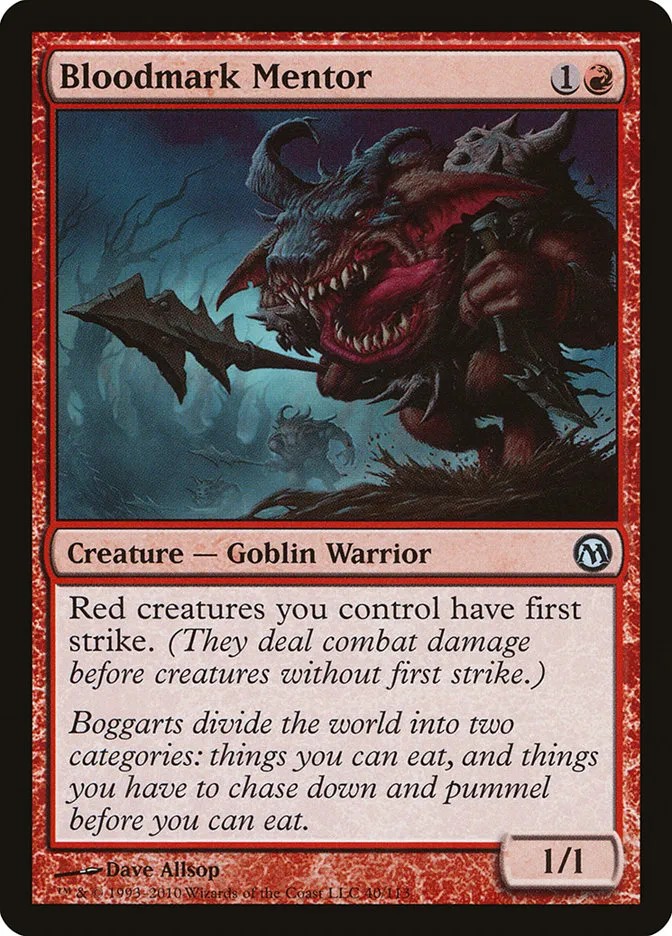 2010 Duels of the Planeswalkers Bloodmark Mentor #40 uncommon card image