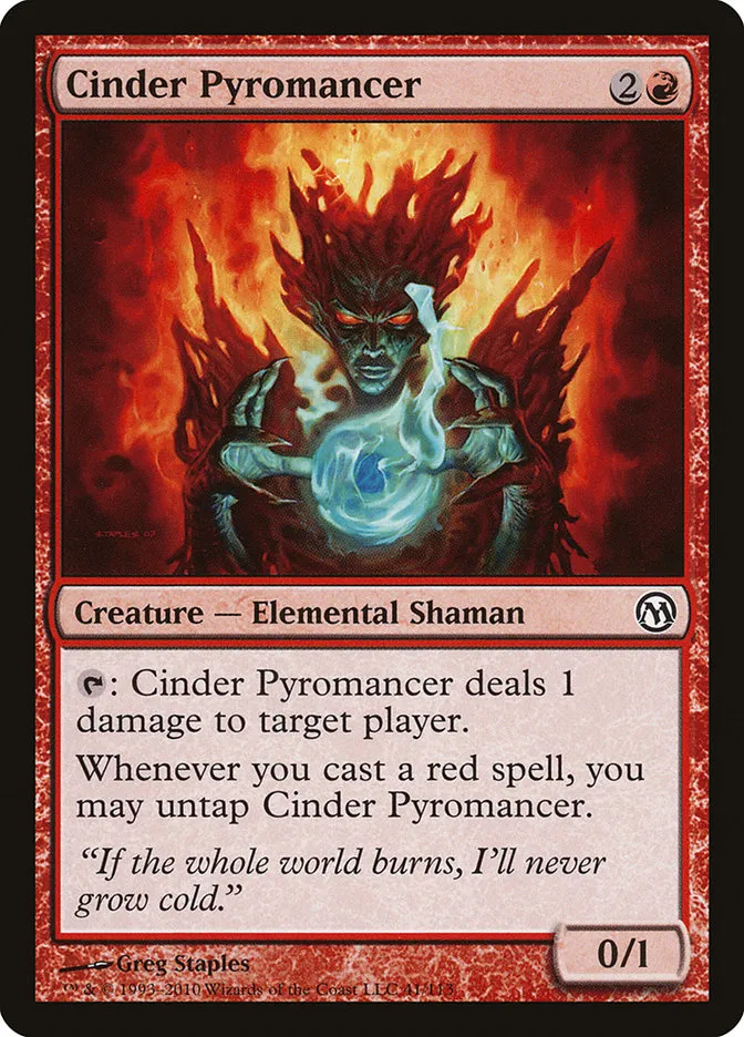 2010 Duels of the Planeswalkers Cinder Pyromancer #41 common card image