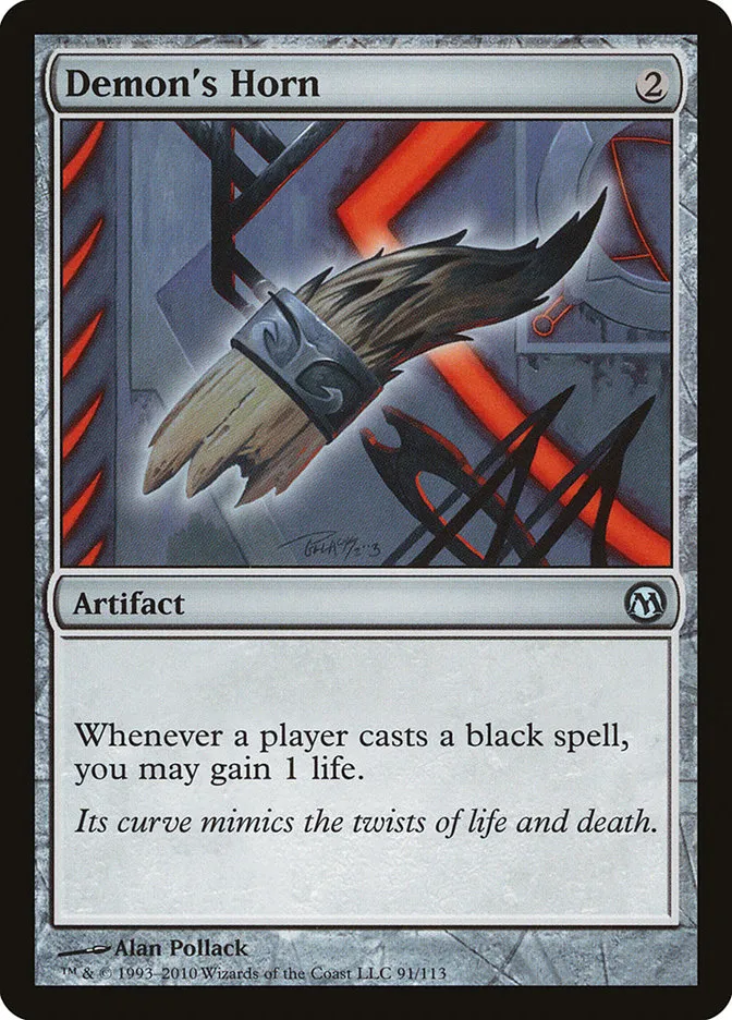 2010 Duels of the Planeswalkers Demon's Horn #91 uncommon card image