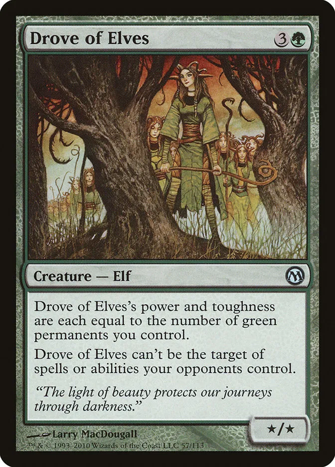 2010 Duels of the Planeswalkers Drove of Elves #57 uncommon card image