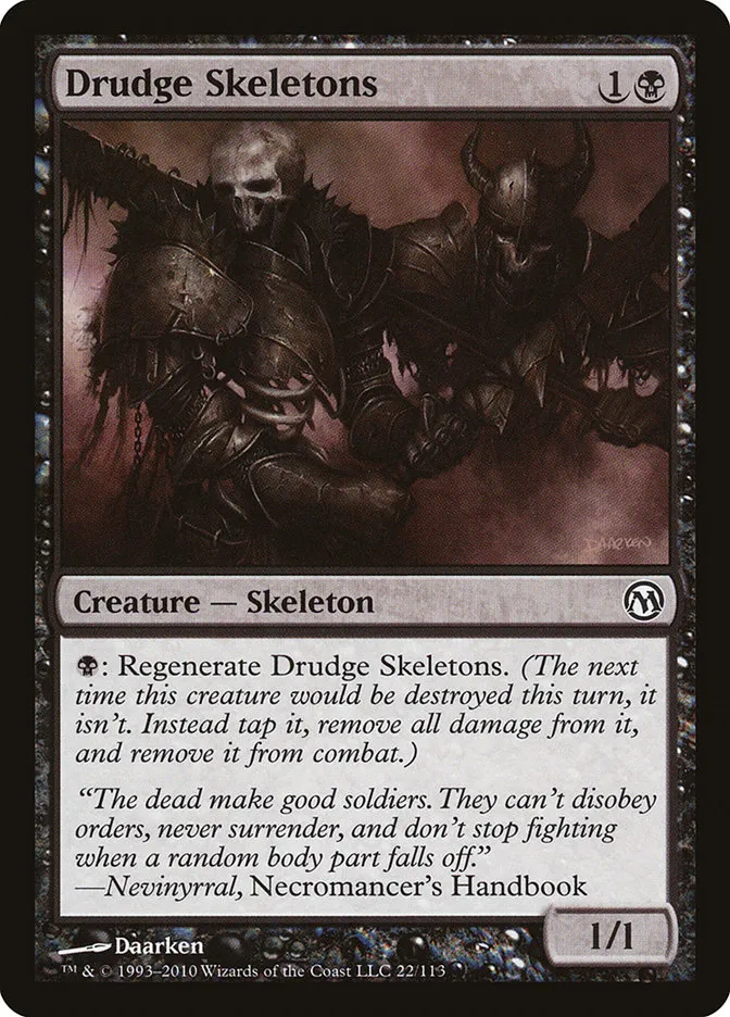2010 Duels of the Planeswalkers Drudge Skeletons #22 common card image