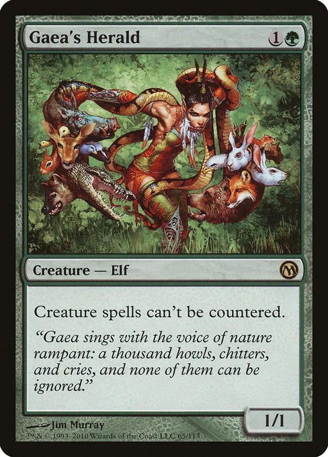 2010 Duels of the Planeswalkers Gaea's Herald #65 rare card image