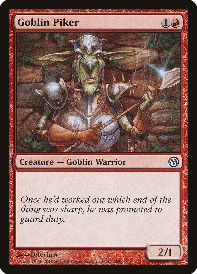 2010 Duels of the Planeswalkers Goblin Piker #45 common card image