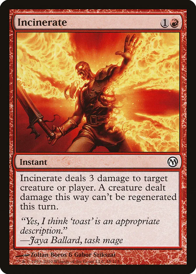 2010 Duels of the Planeswalkers Incinerate #48 common card image