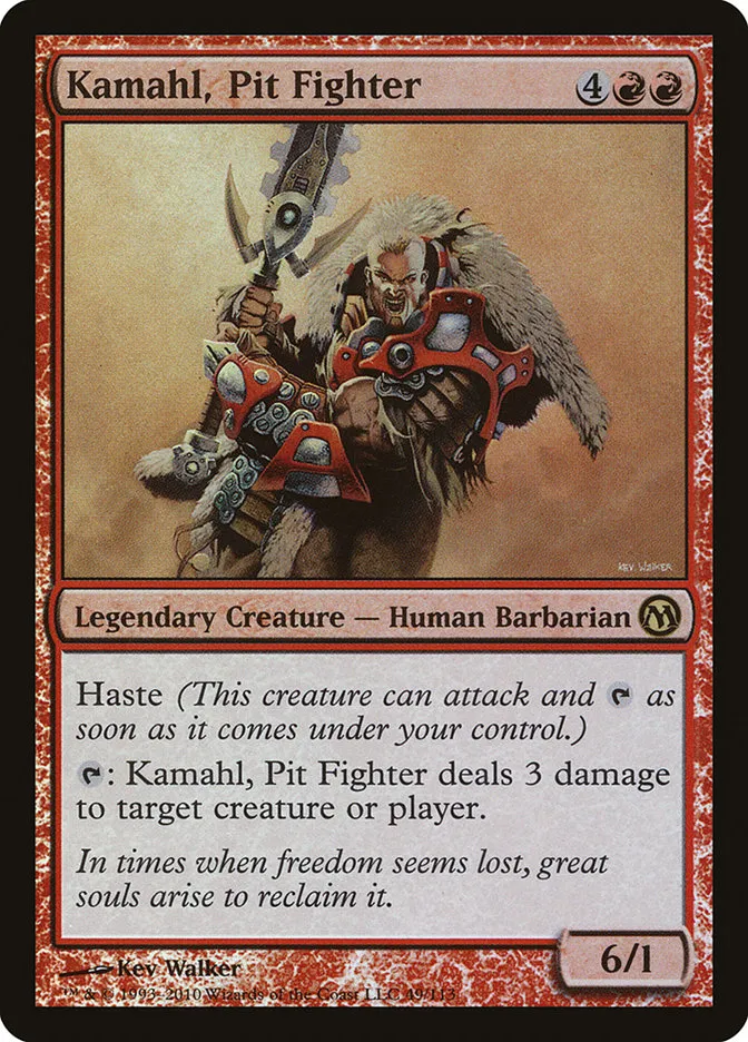 2010 Duels of the Planeswalkers Kamahl, Pit Fighter #49 rare card image