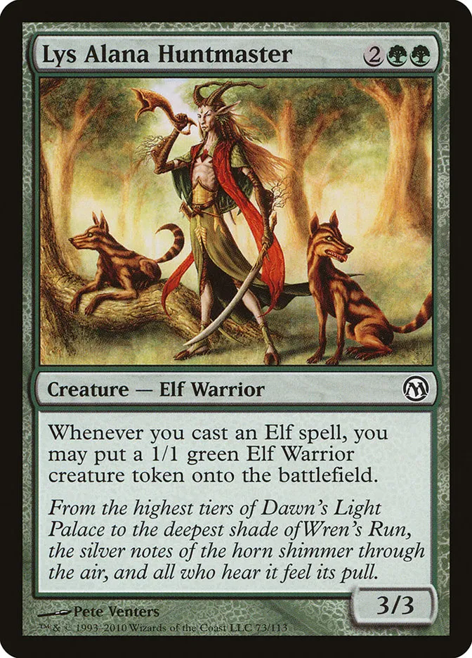 2010 Duels of the Planeswalkers Lys Alana Huntmaster #73 common card image