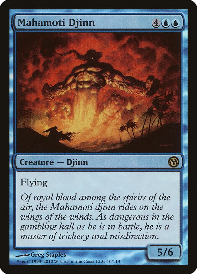 2010 Duels of the Planeswalkers Mahamoti Djinn #10 rare card image