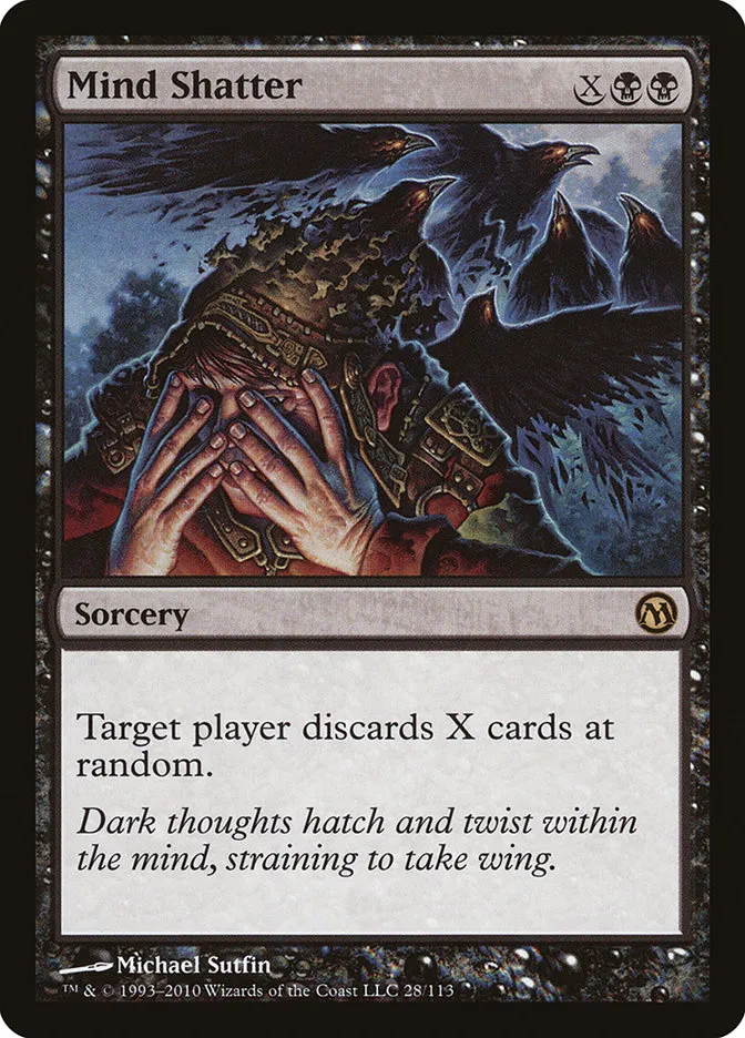 2010 Duels of the Planeswalkers Mind Shatter #28 rare card image