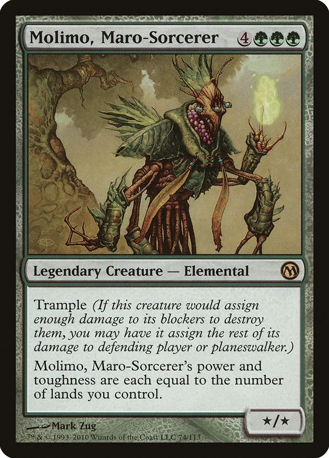 2010 Duels of the Planeswalkers Molimo, Maro-Sorcerer #74 rare card image