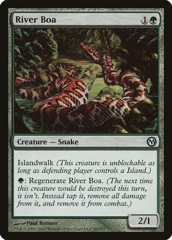 2010 Duels of the Planeswalkers River Boa #80 uncommon card image