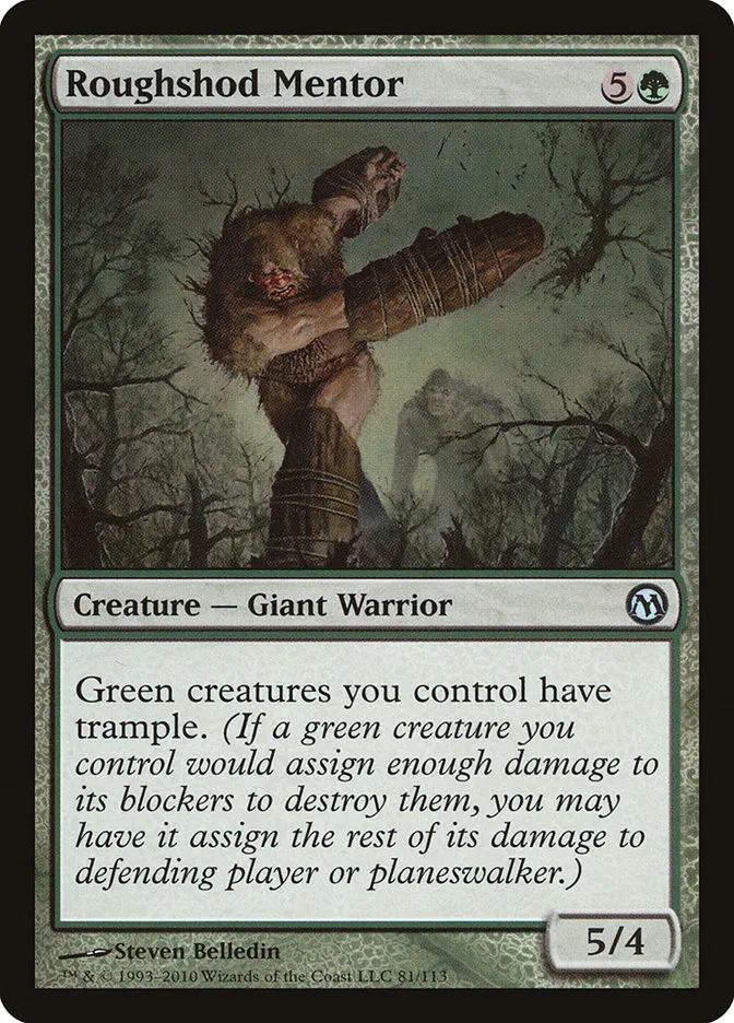 2010 Duels of the Planeswalkers Roughshod Mentor #81 uncommon card image