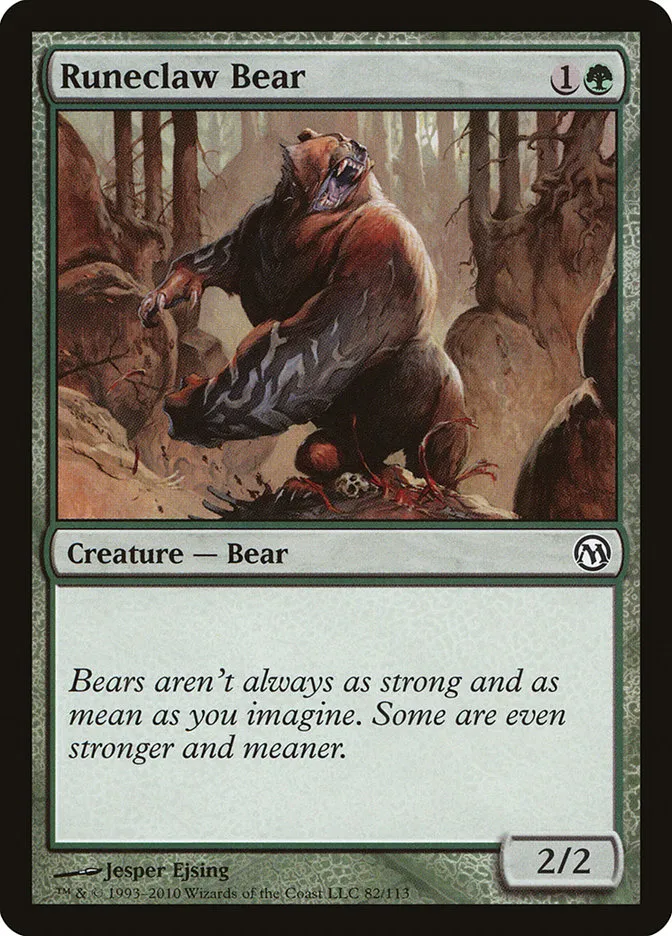 2010 Duels of the Planeswalkers Runeclaw Bear #82 common card image