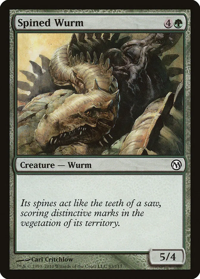 2010 Duels of the Planeswalkers Spined Wurm #83 common card image