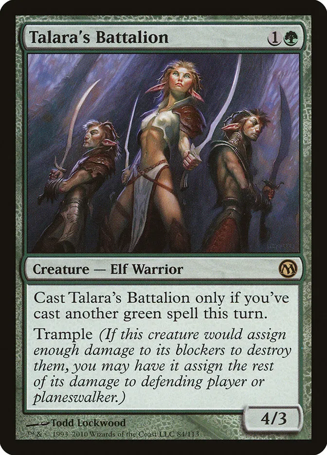 2010 Duels of the Planeswalkers Talara's Battalion #84 rare card image
