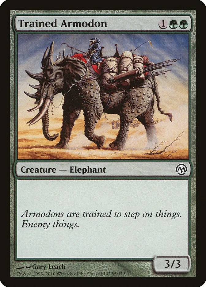 2010 Duels of the Planeswalkers Trained Armodon #85 common card image