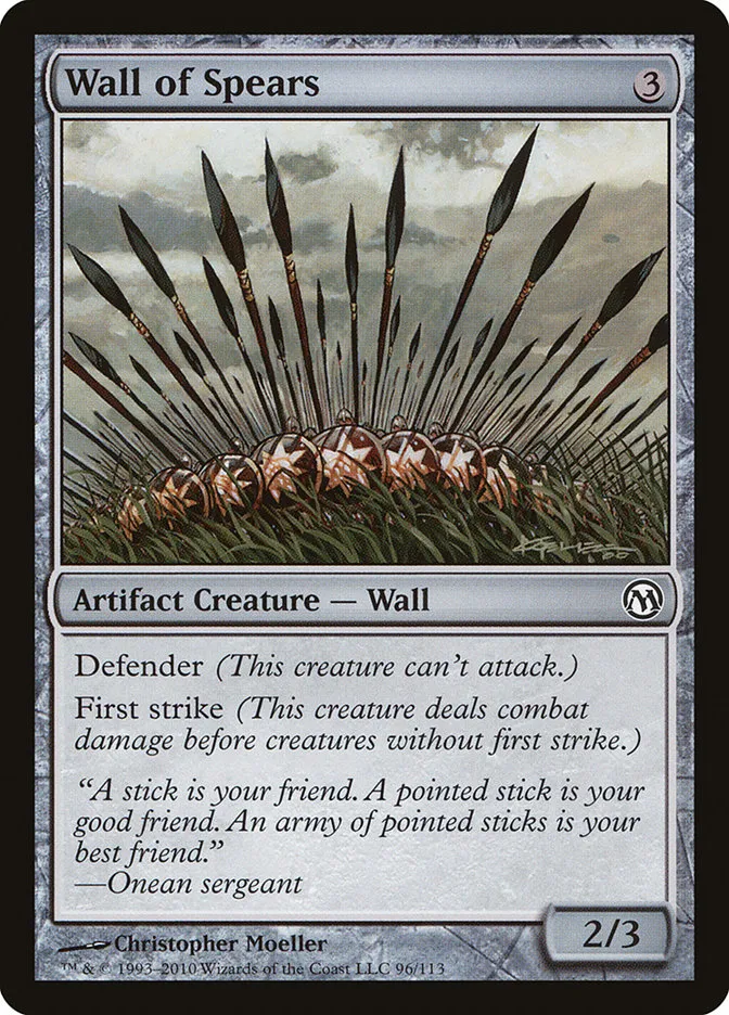 2010 Duels of the Planeswalkers Wall of Spears #96 common card image