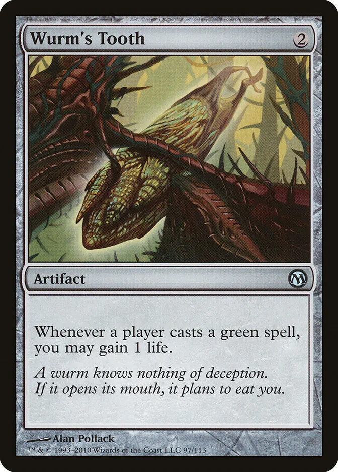 2010 Duels of the Planeswalkers Wurm's Tooth #97 uncommon card image