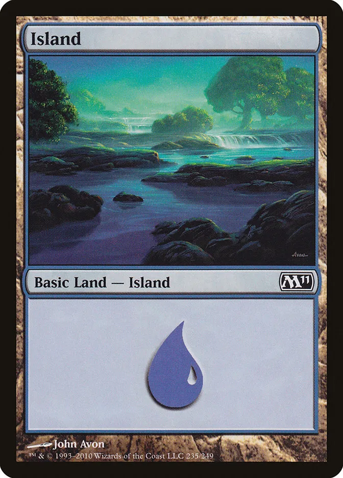 2010 Magic 2011 Island common #235 common card image