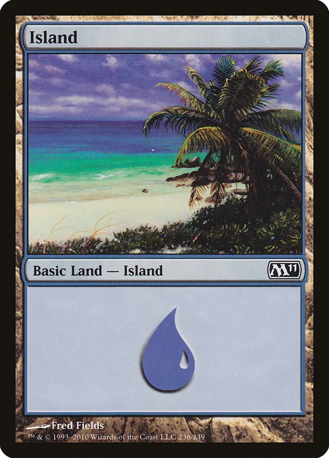 2010 Magic 2011 Island common #236 common card image