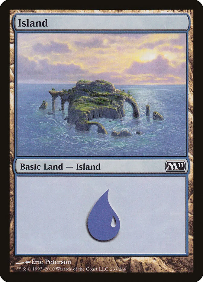 2010 Magic 2011 Island common #237 common card image