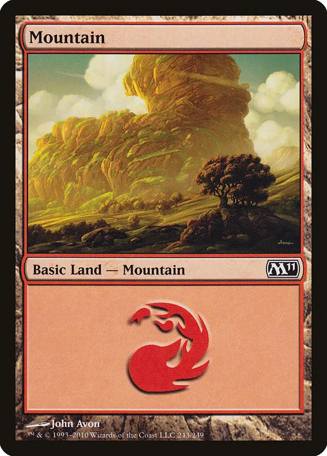 2010 Magic 2011 Mountain common #243 common card image