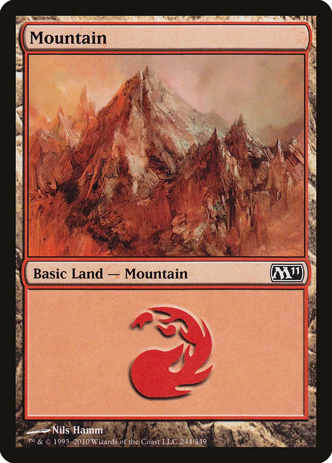 2010 Magic 2011 Mountain common #244 common card image