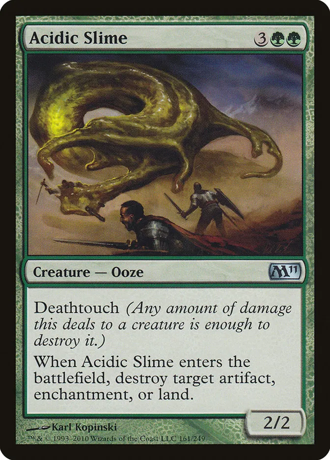2010 Magic 2011 Acidic Slime uncommon #161 uncommon card image