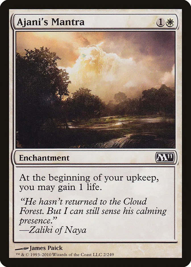 2010 Magic 2011 Ajani's Mantra common #2 common card image