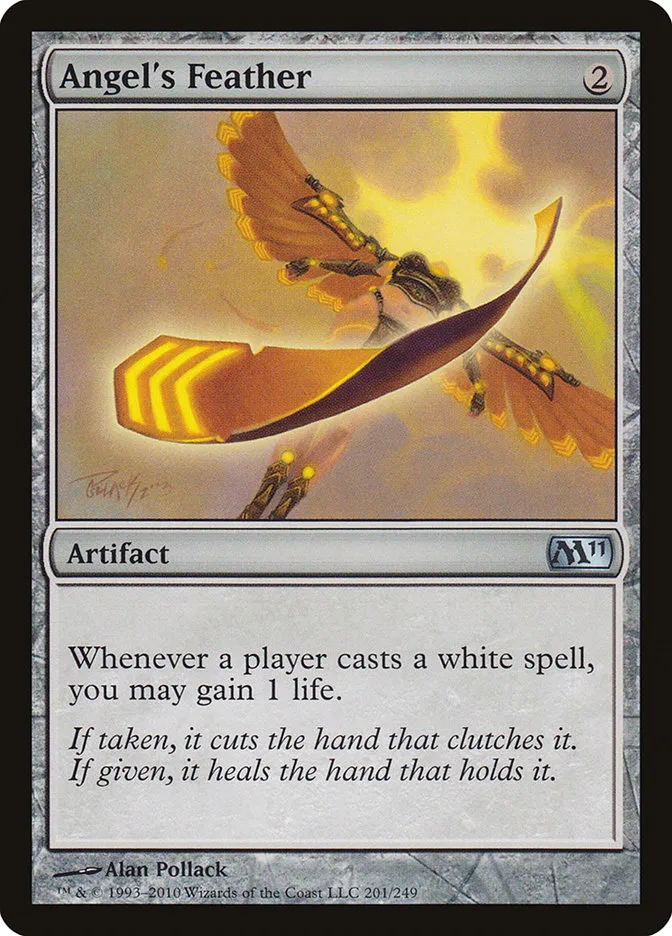 2010 Magic 2011 Angel's Feather uncommon #201 uncommon card image