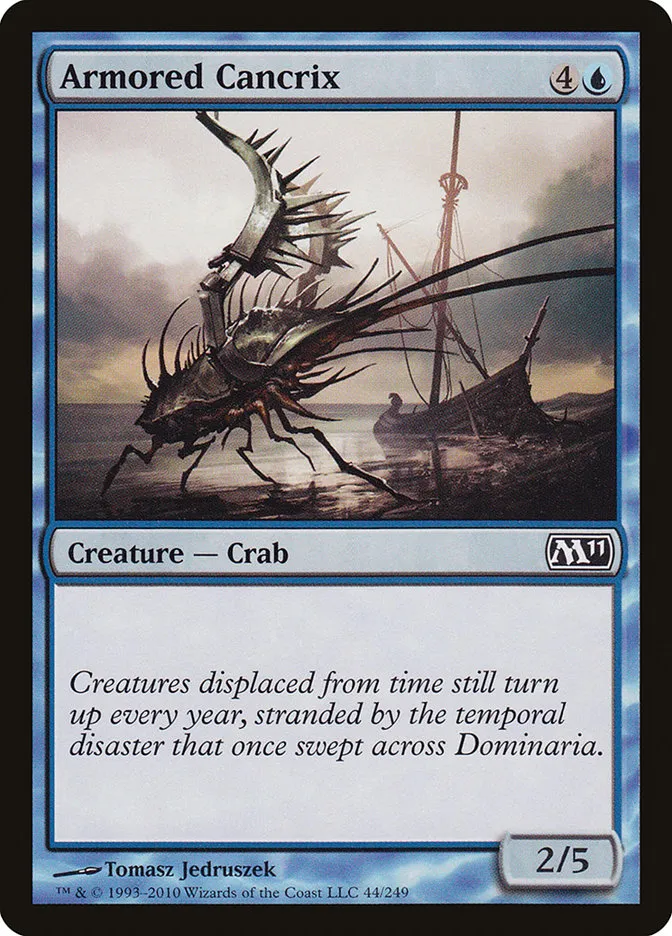 2010 Magic 2011 Armored Cancrix common #44 common card image