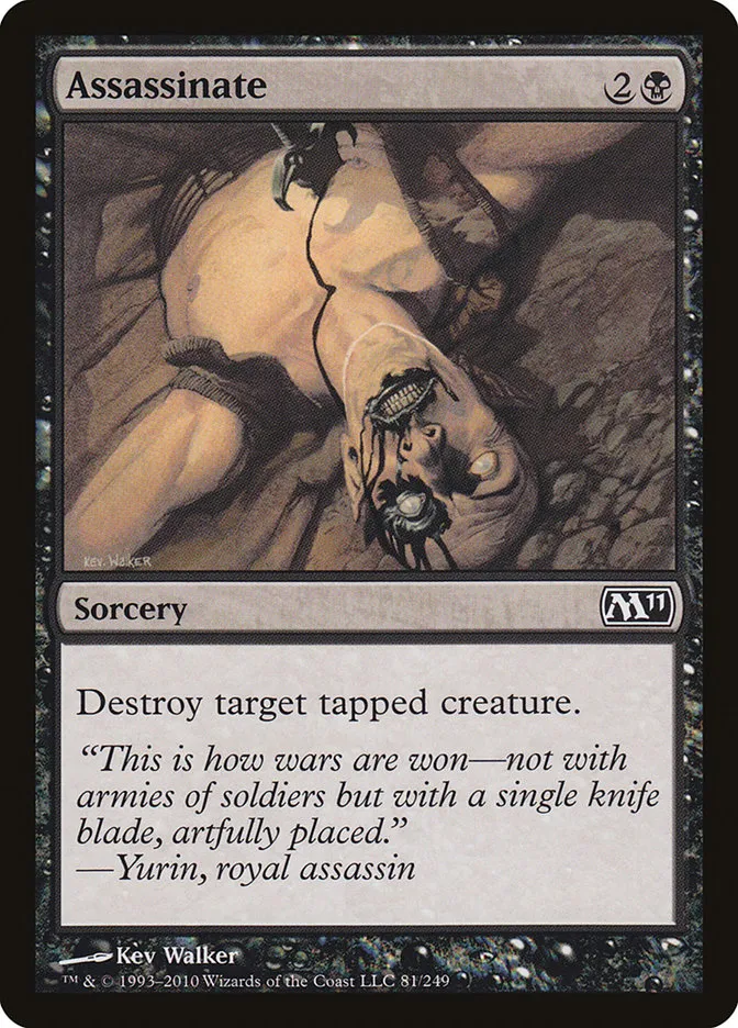 2010 Magic 2011 Assassinate common #81 common card image