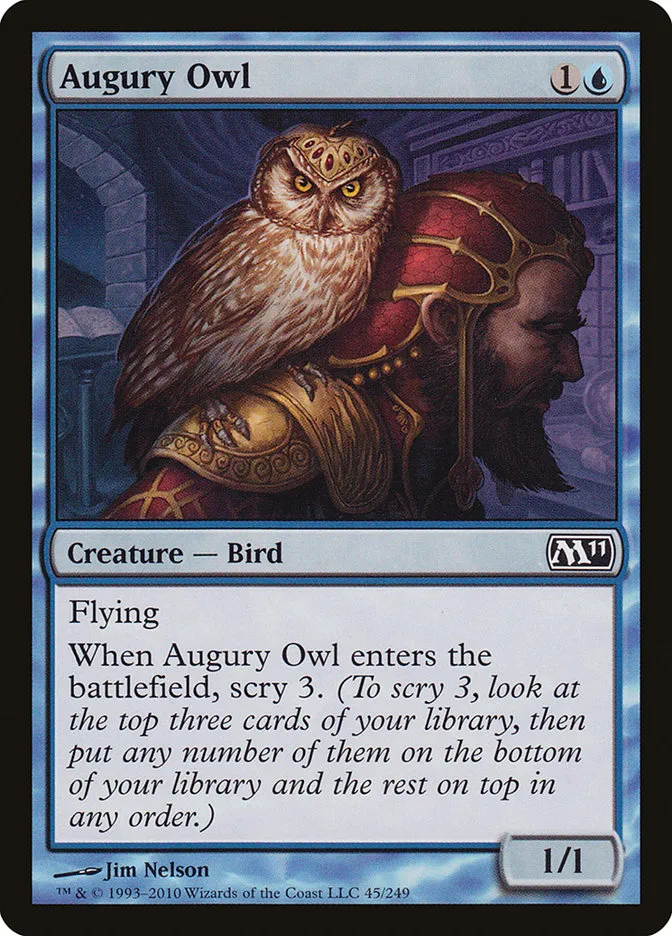 2010 Magic 2011 Augury Owl common #45 common card image