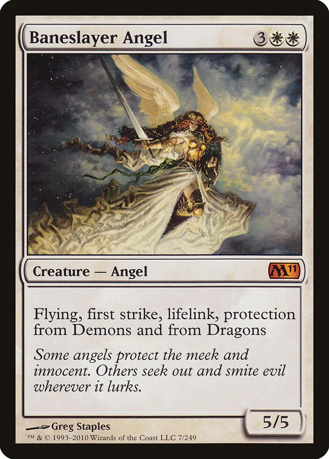 2010 Magic 2011 Baneslayer Angel mythic #7 mythic card image