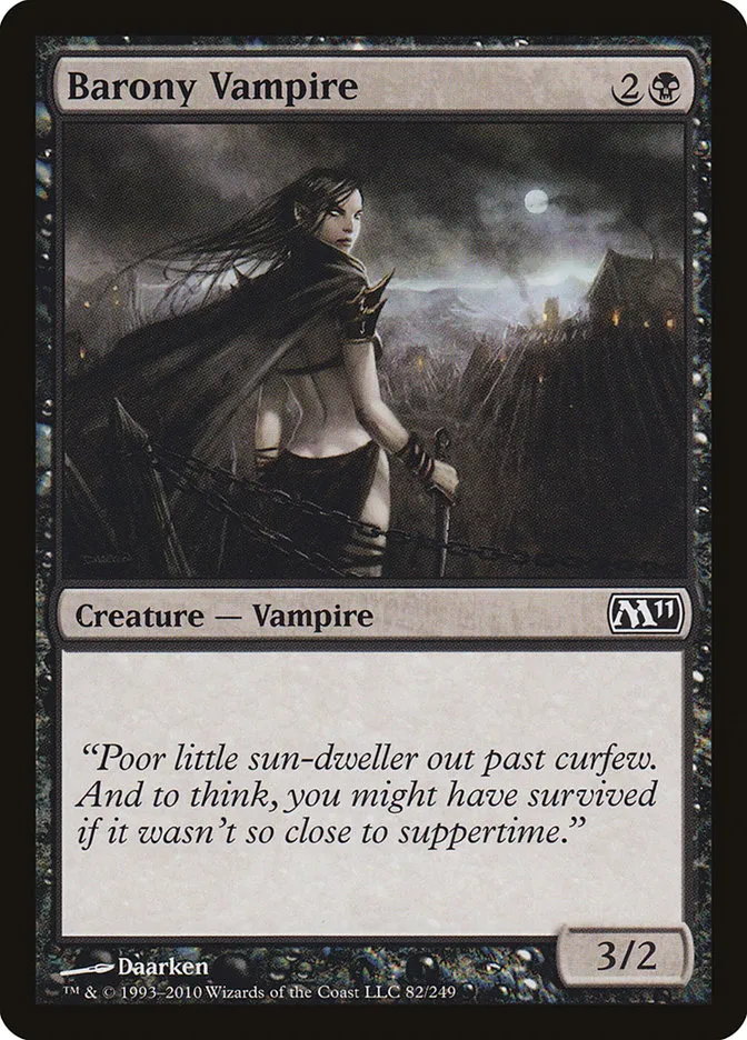 2010 Magic 2011 Barony Vampire common #82 common card image