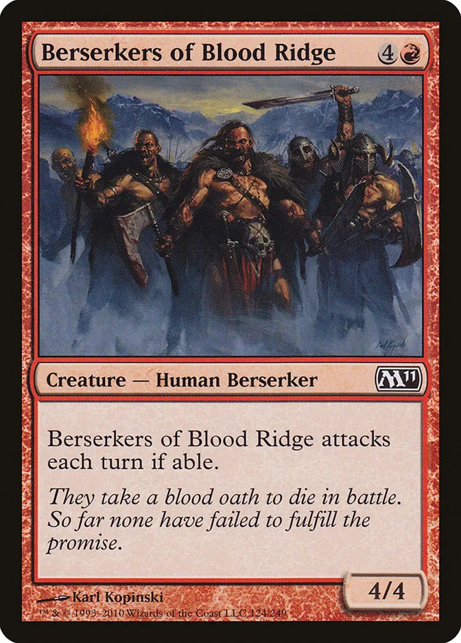 2010 Magic 2011 Berserkers of Blood Ridge #124 common card image
