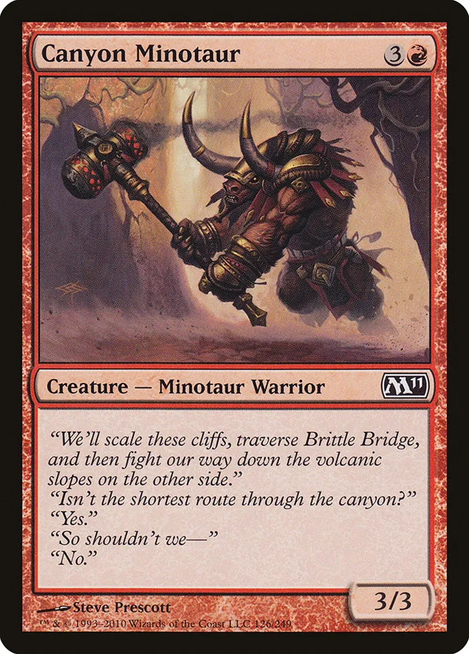 2010 Magic 2011 Canyon Minotaur common #126 common card image