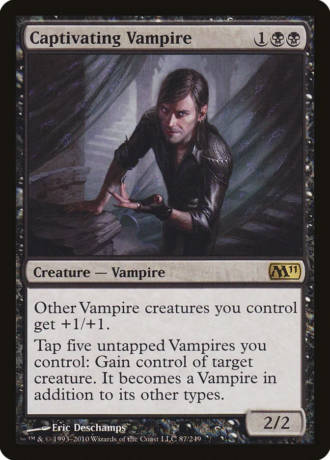 2010 Magic 2011 Captivating Vampire rare #87 rare card image