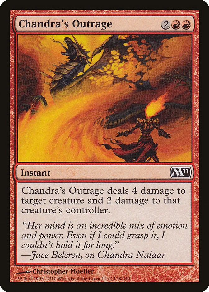 2010 Magic 2011 Chandra's Outrage common #128 common card image